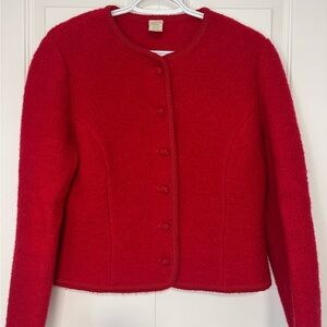 Lands' End Women's Red Wool Sweater